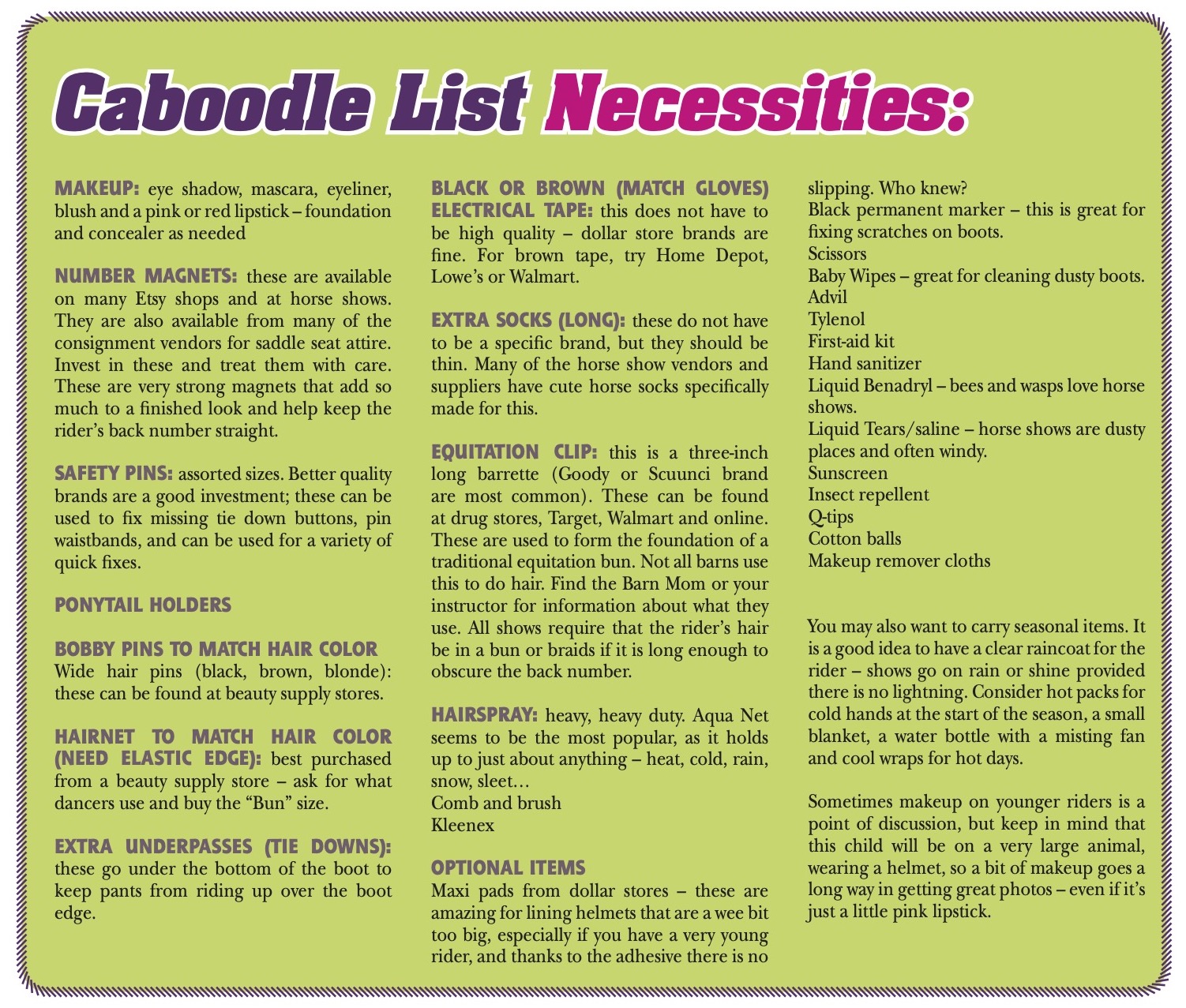 caboodle list necessities higher res