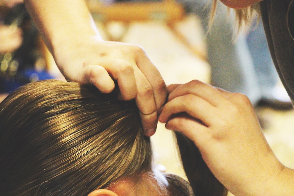 when making a bun you will need to start with your hair in a low pony tail