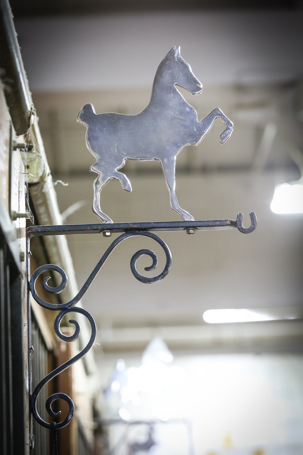 Barns can add a unique touch to their stabling areas with decorative pieces like this.